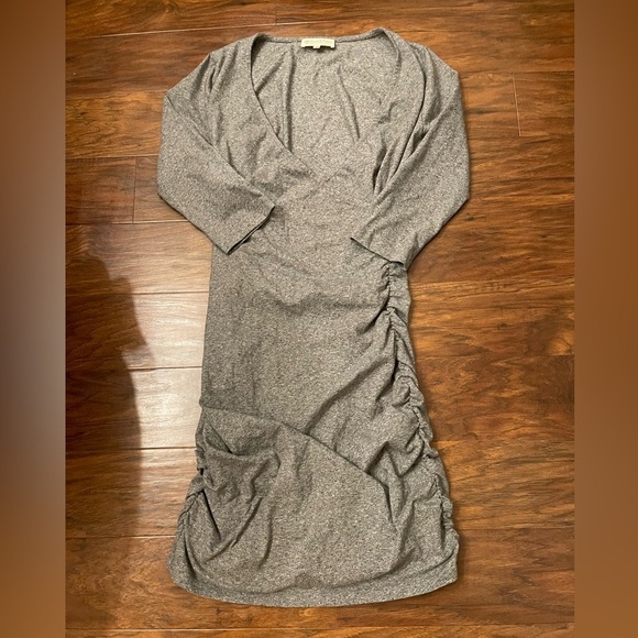 Synergy Faux Wrap Ruched Dress Size M - Picture 1 of 4